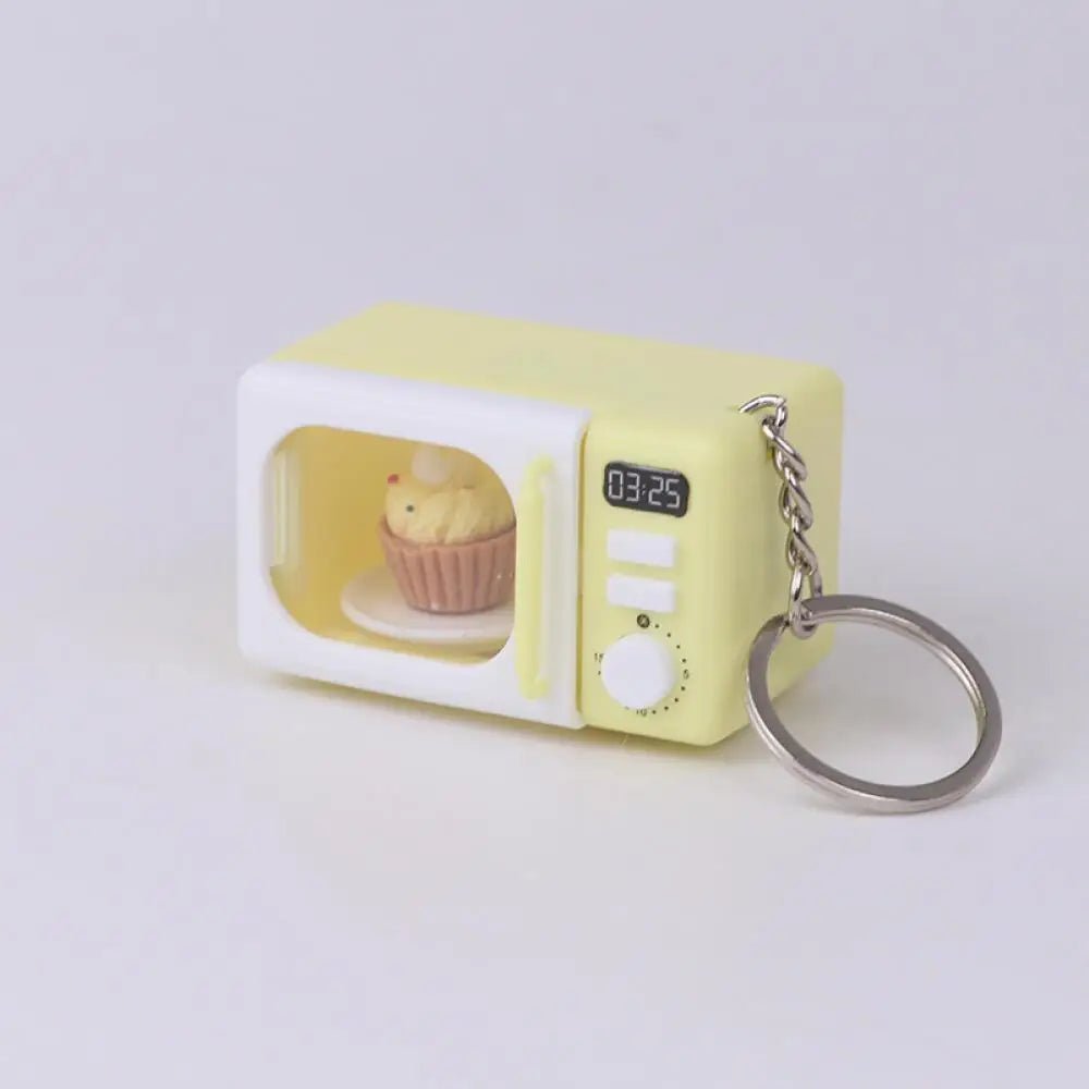 Mini Microwave Keychain with Light & Sound  - Cute Kitchen Bag Charm