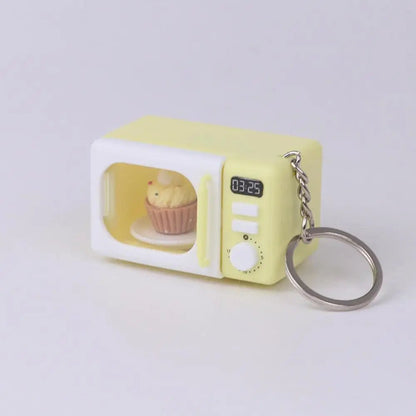 Mini Microwave Keychain with Light & Sound  - Cute Kitchen Bag Charm