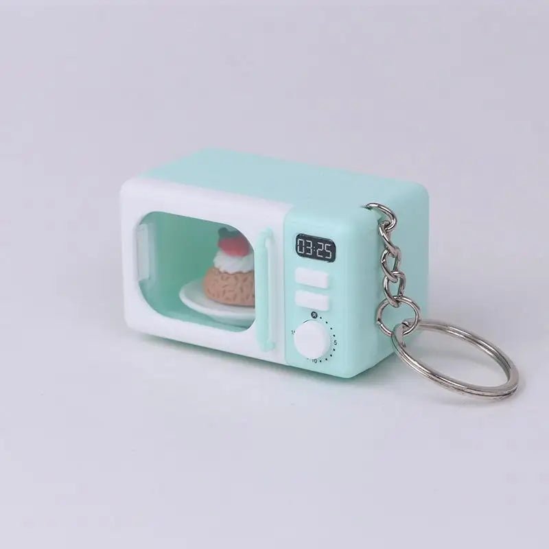 Mini Microwave Keychain with Light & Sound  - Cute Kitchen Bag Charm