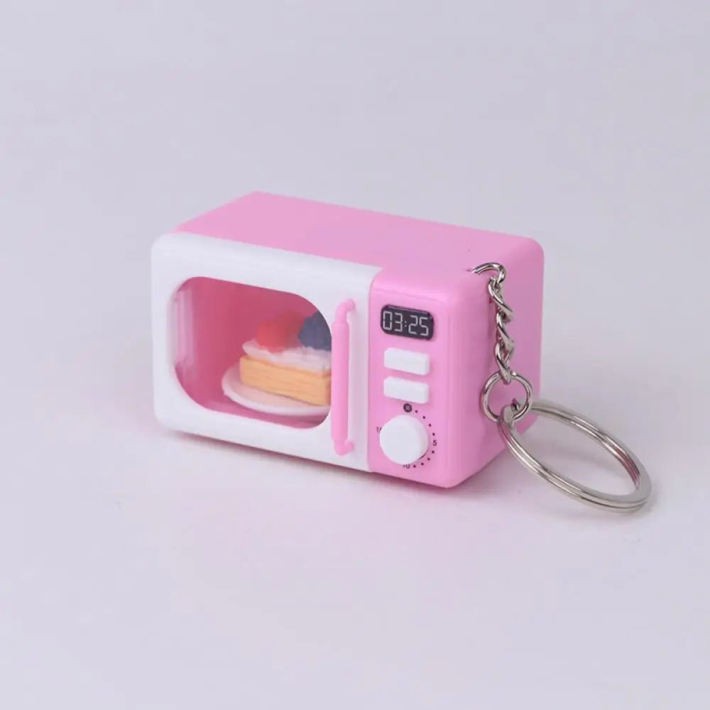 Mini Microwave Keychain with Light & Sound  - Cute Kitchen Bag Charm