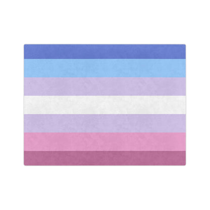 Minky Blanket Bigender Pride Flag - Velveteen Microfiber Blanket
