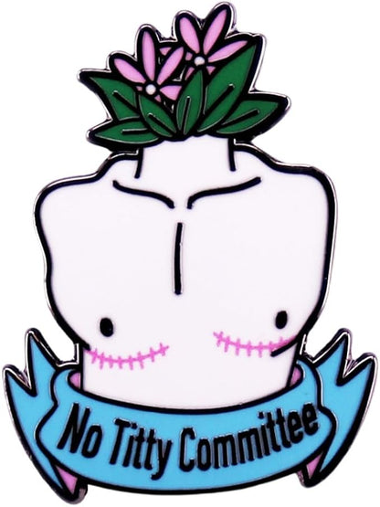 No T!tty Committee - trans pride enamel pin