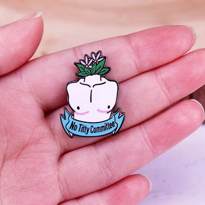 No T!tty Committee - trans pride enamel pin