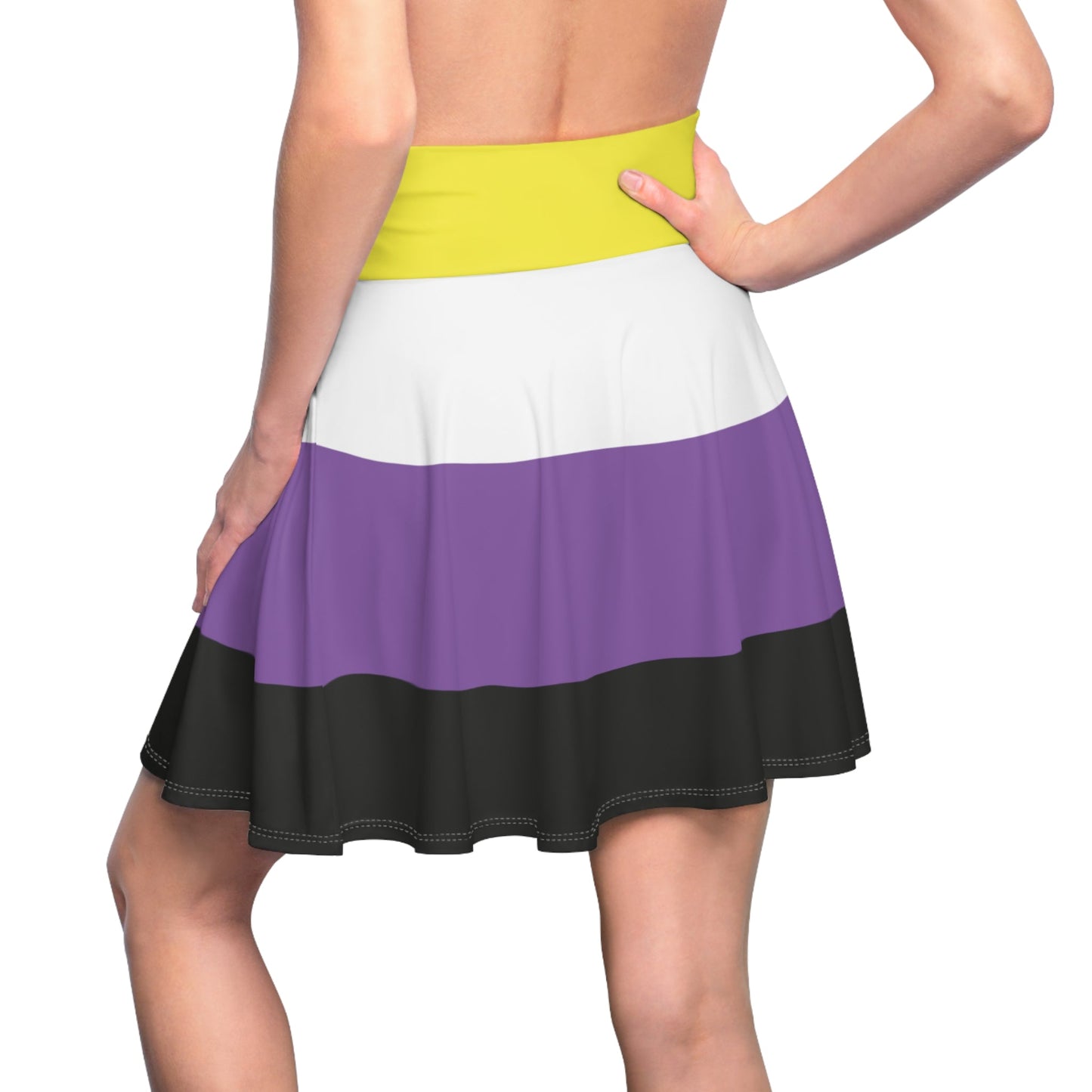 Non - Binary Pride Flag Skater Skirt - Gay SkateNon - Binary Pride Flag Skater SkirtAll Over PrintsPrintifyGay Skate17214227434609752506