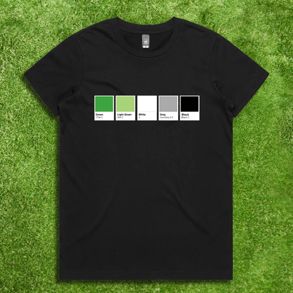 Pantone Pride Flag - Local hand printed unisex t-shirt - rainbow, trans, non-binary, lesbian, saphhic pan, bi, ace, aro