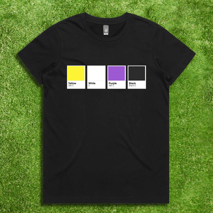 Pantone Pride Flag - Local hand printed unisex t-shirt - rainbow, trans, non-binary, lesbian, saphhic pan, bi, ace, aro