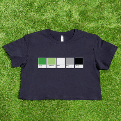 Pantone pride flag - Rainbow, Trans, Non-binary, Lesbian, Sapphic, Pan, Bi, Ace, Aro - crop tee