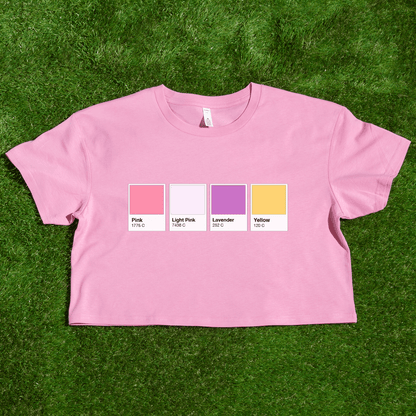 Sapphic pride flag AS Colour pink crop tee