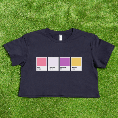 Sapphic pride flag AS Colour crop tee