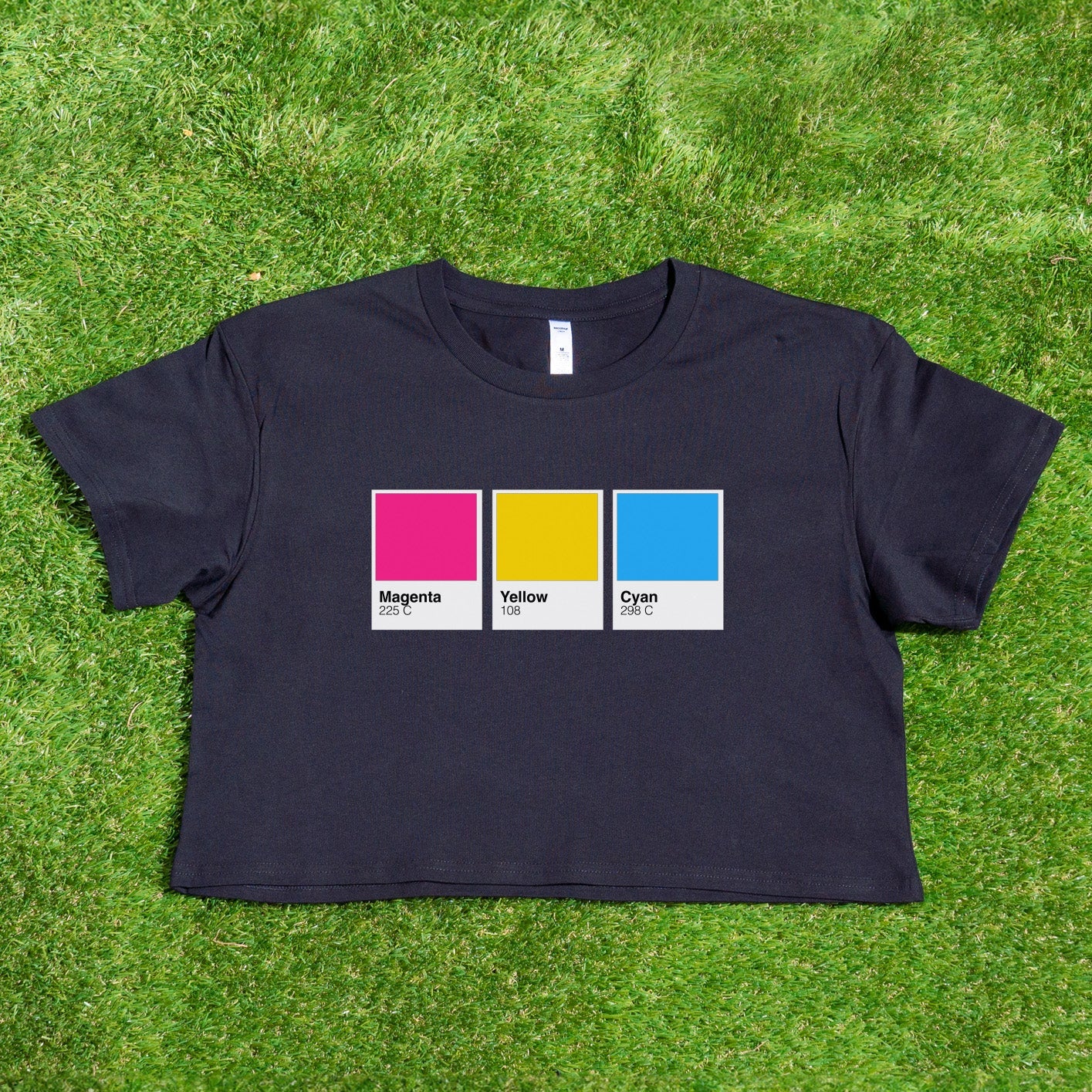 Pantone pride flag - Rainbow, Trans, Non - binary, Pansexual, Bisexual - locally printed crop tee - Gay SkatePantone pride flag - Rainbow, Trans, Non - binary, Pansexual, Bisexual - locally printed crop teeT-ShirtGay SkateGay Skate