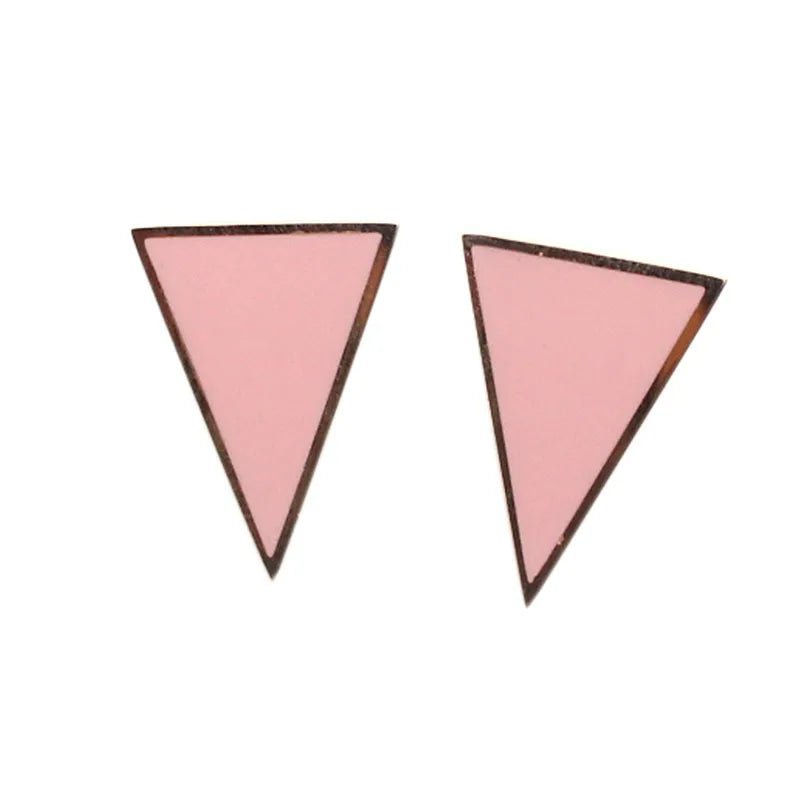 Pink Triangle - earrings