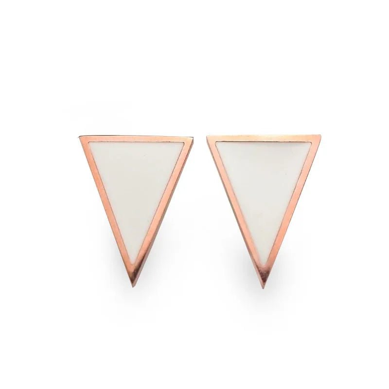 Pink Triangle - earrings