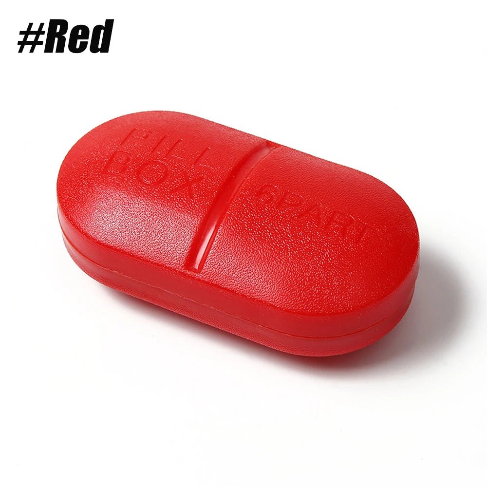 A red capsule-shaped product with embossed text reading 'FILL BOX' and '6 PART' on a white background, with the text '#Red' in the top-left corner.