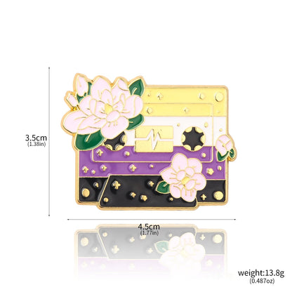 Pride Flag Cassette Tape - enamel pin - 10 flags Non-Binary