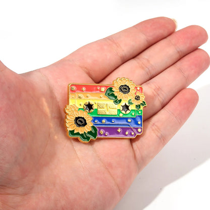 Pride Flag Cassette Tape - enamel pin - 10 flags