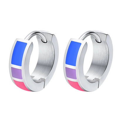 Bisexual pride earrings