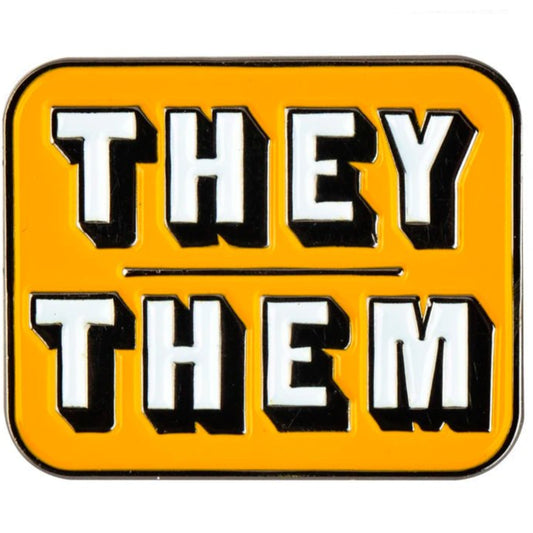 They Them pronoun badge