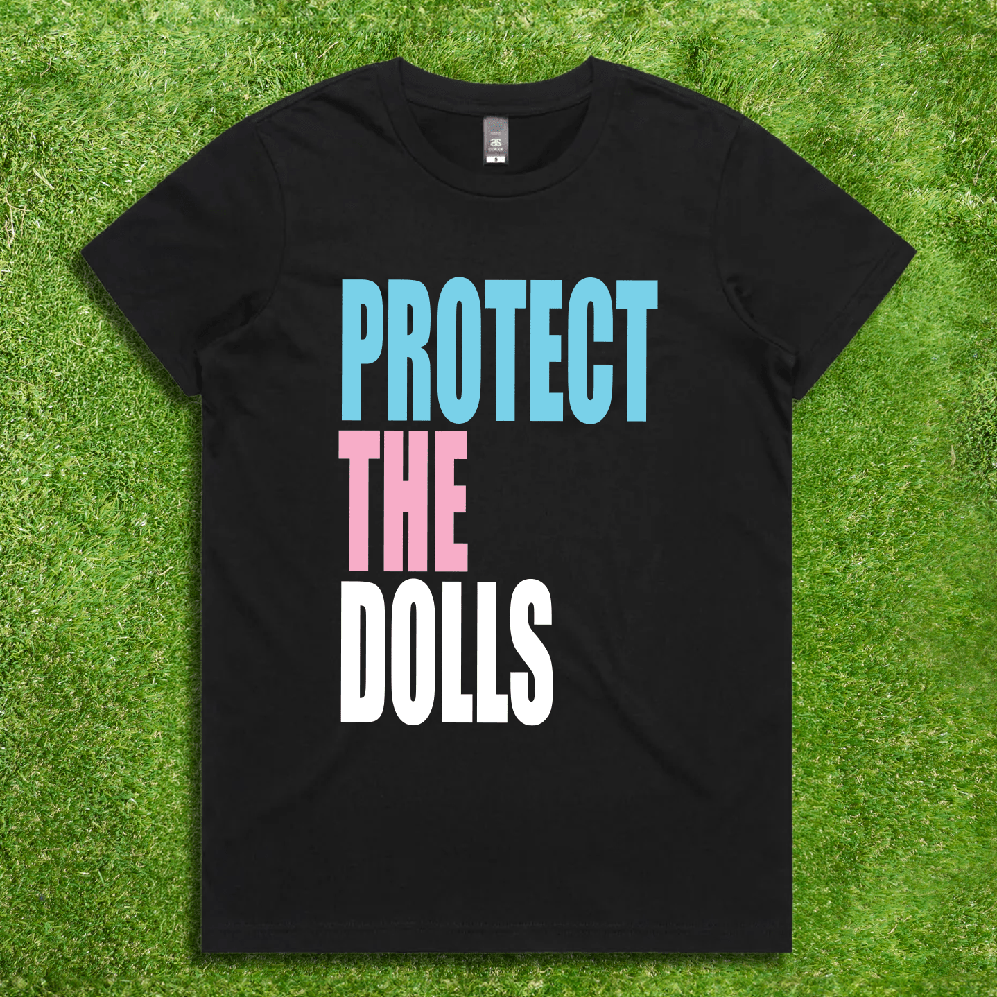 Protect The Dolls Trans Pride T-Shirt - LGBTQ+ Ally Fundraising Unisex Cotton Tee