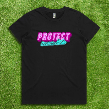 Protect Trans Kids - Local hand printed t-shirt