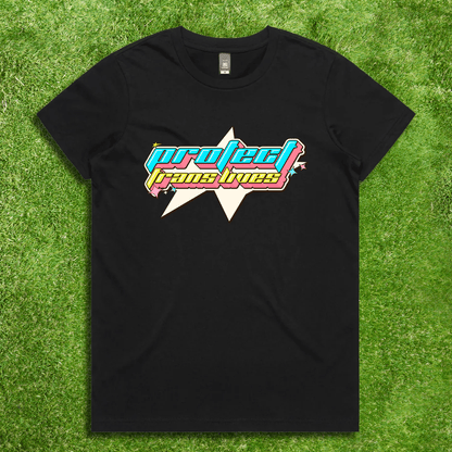 Protect Trans Lives 2026 - Local hand printed t-shirt