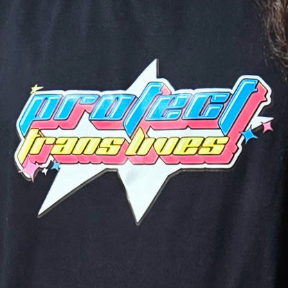 Protect Trans Lives 2026 - Local hand printed t-shirt