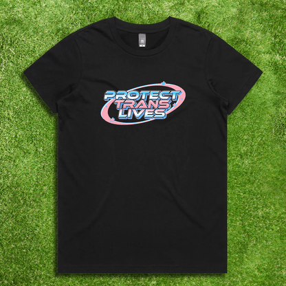 Protect Trans Lives - Local hand printed t-shirt