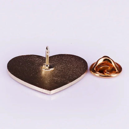 QUEER AF Heart Enamel Badge
