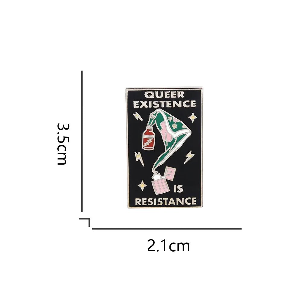 Queer Existence Is Resistance - enamel pin