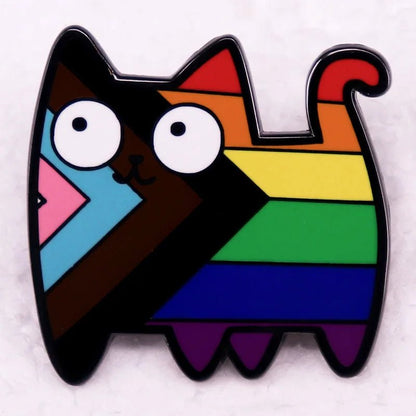 Pride flag cat