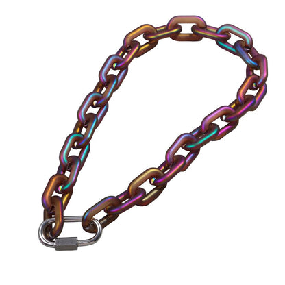 Rainbow Acrylic Chain Necklace Collar