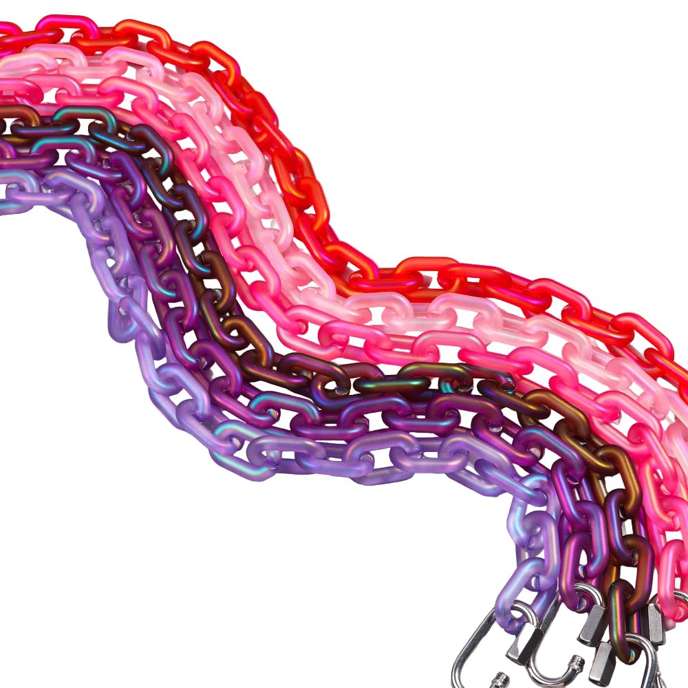 Rainbow Acrylic Chain Necklace Collar