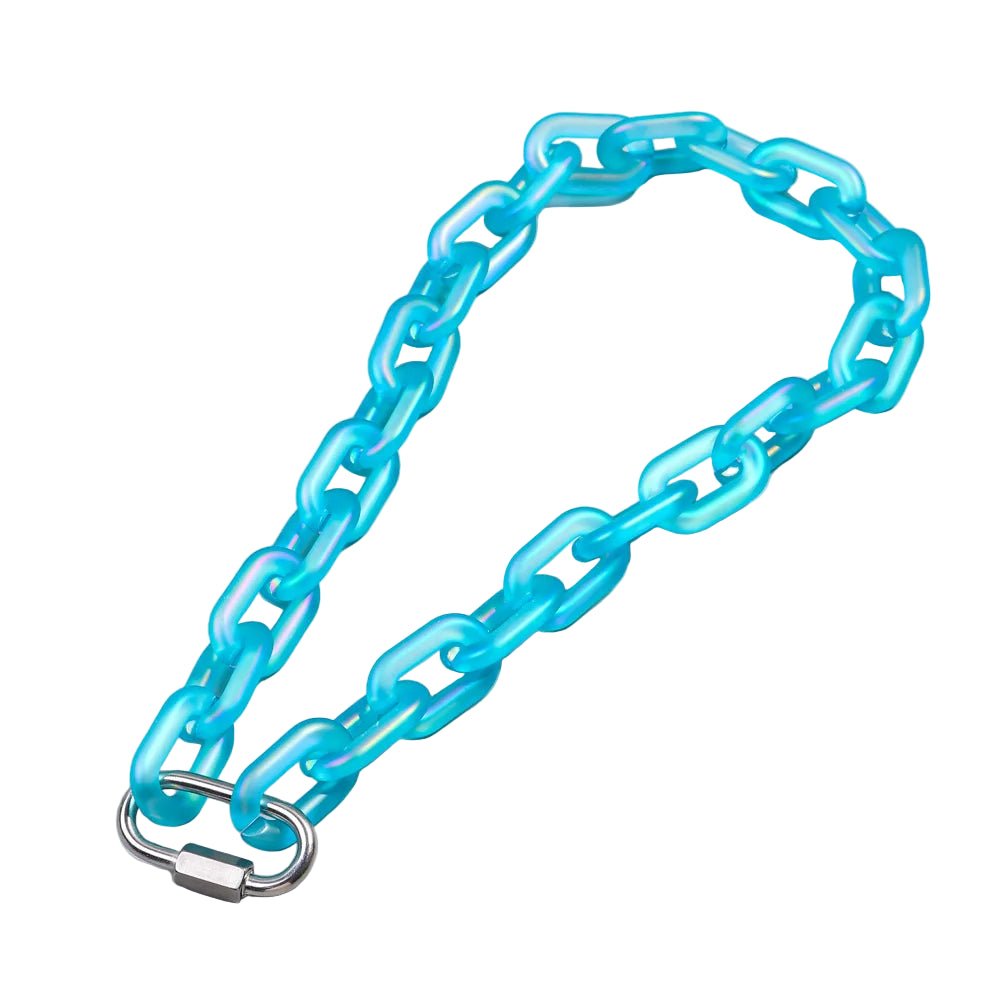 Rainbow Acrylic Chain Necklace Collar