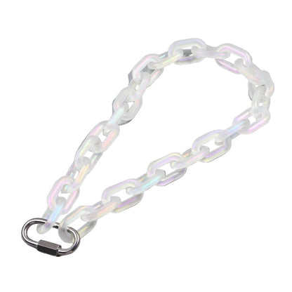 Rainbow Acrylic Chain Necklace Collar