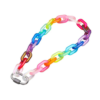 Rainbow chain-style necklace