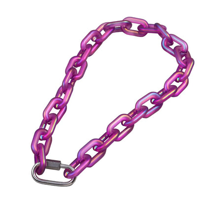 Rainbow Acrylic Chain Necklace Collar