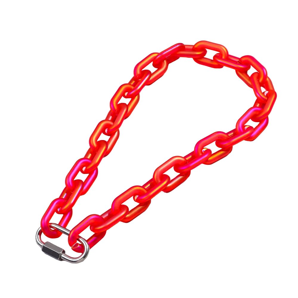 Rainbow Acrylic Chain Necklace Collar