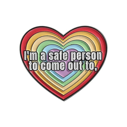 Rainbow Ally pins - set of three