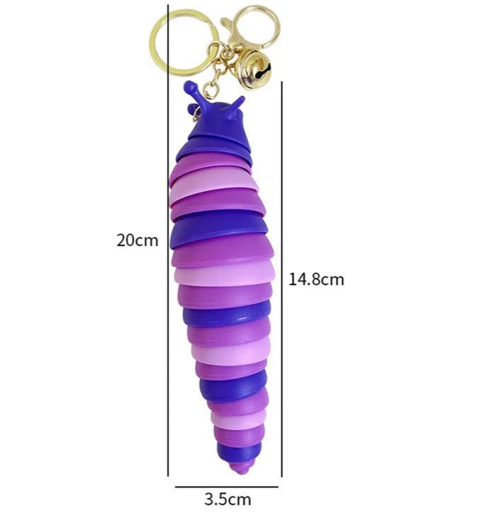 Purple fidget slug keyring