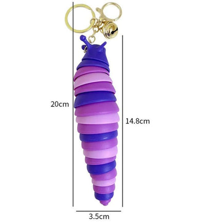 Purple fidget slug keyring