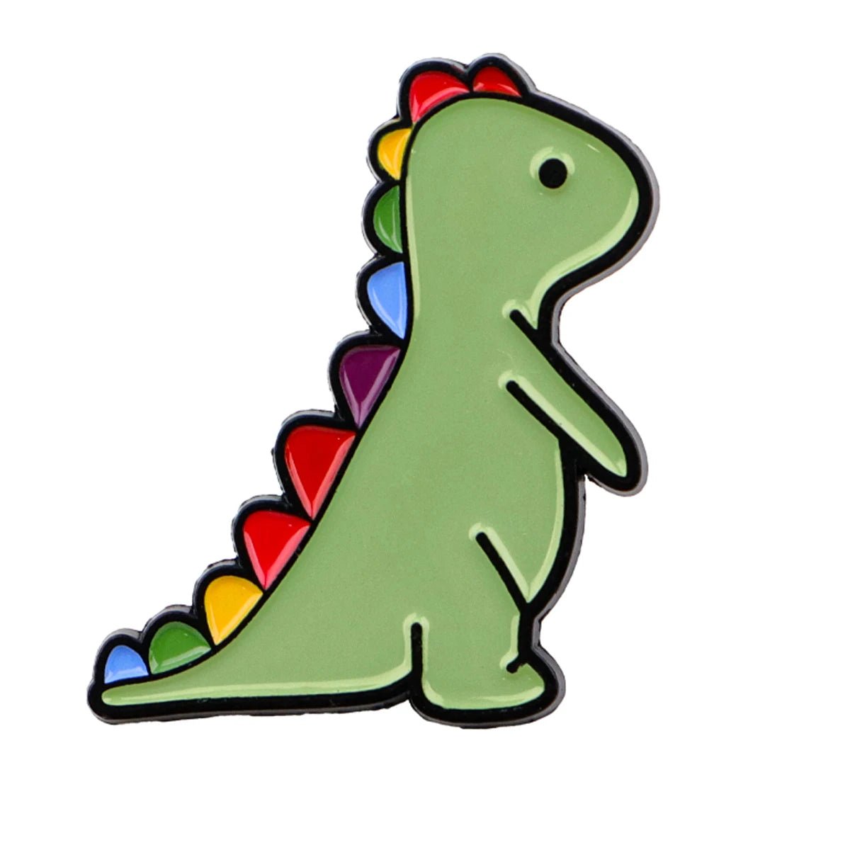 Rainbow Pride Dinosaur - enamel pins