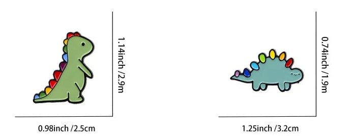 Rainbow Pride Dinosaur - enamel pins