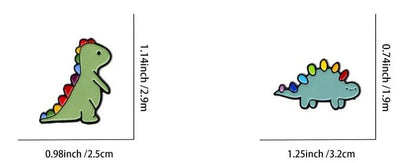 Rainbow Pride Dinosaur - enamel pins