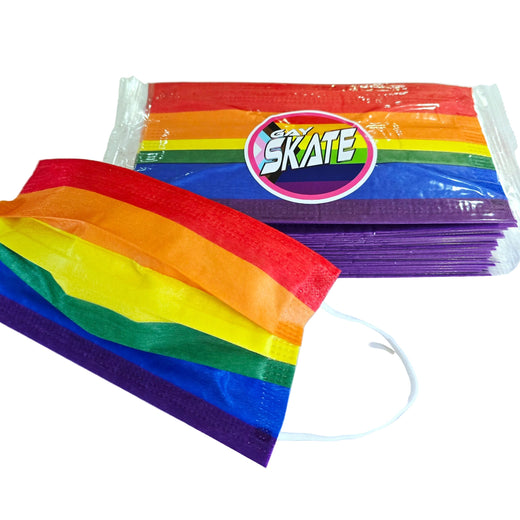 Rainbow Pride Disposable Face Masks - 10, 25 or 50 pack