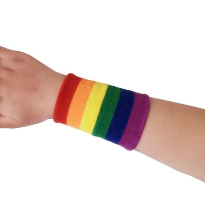 Rainbow pride flag sweat band