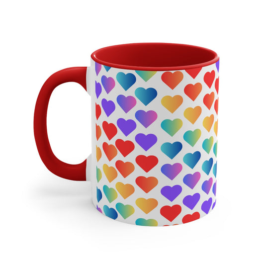 Rainbow pride love hearts colourful accent mug - Gay SkateRainbow pride love hearts colourful accent mugMugPrintifyGay Skate15763589170529332539