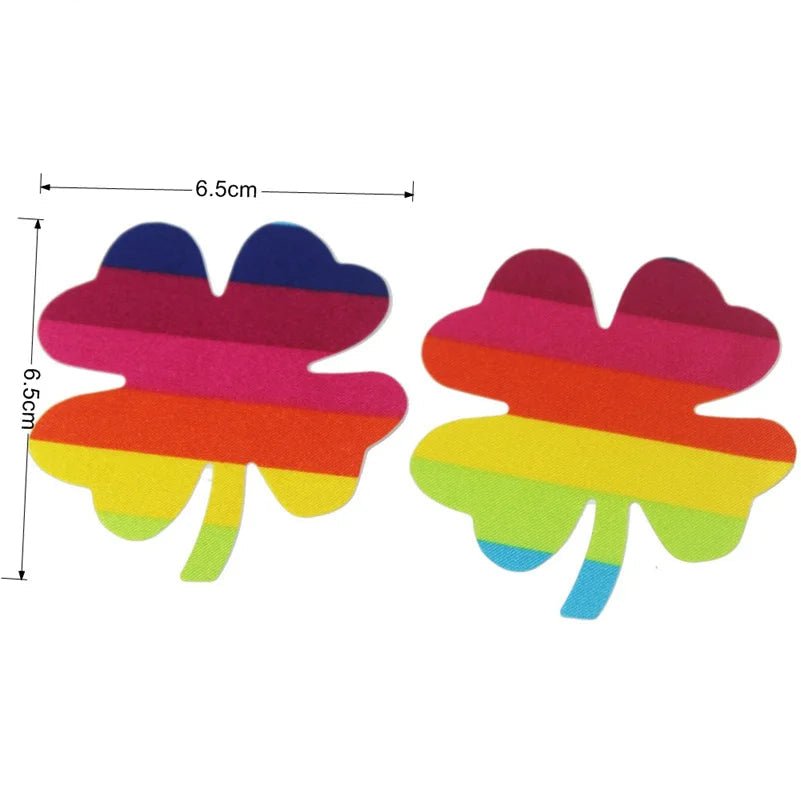 four leaf clover rainbow pasties nipple covers