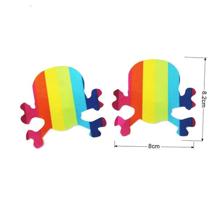 skull and crossbones pirate rainbow pasties nipple covers