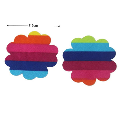 flower rainbow pasties nipple covers