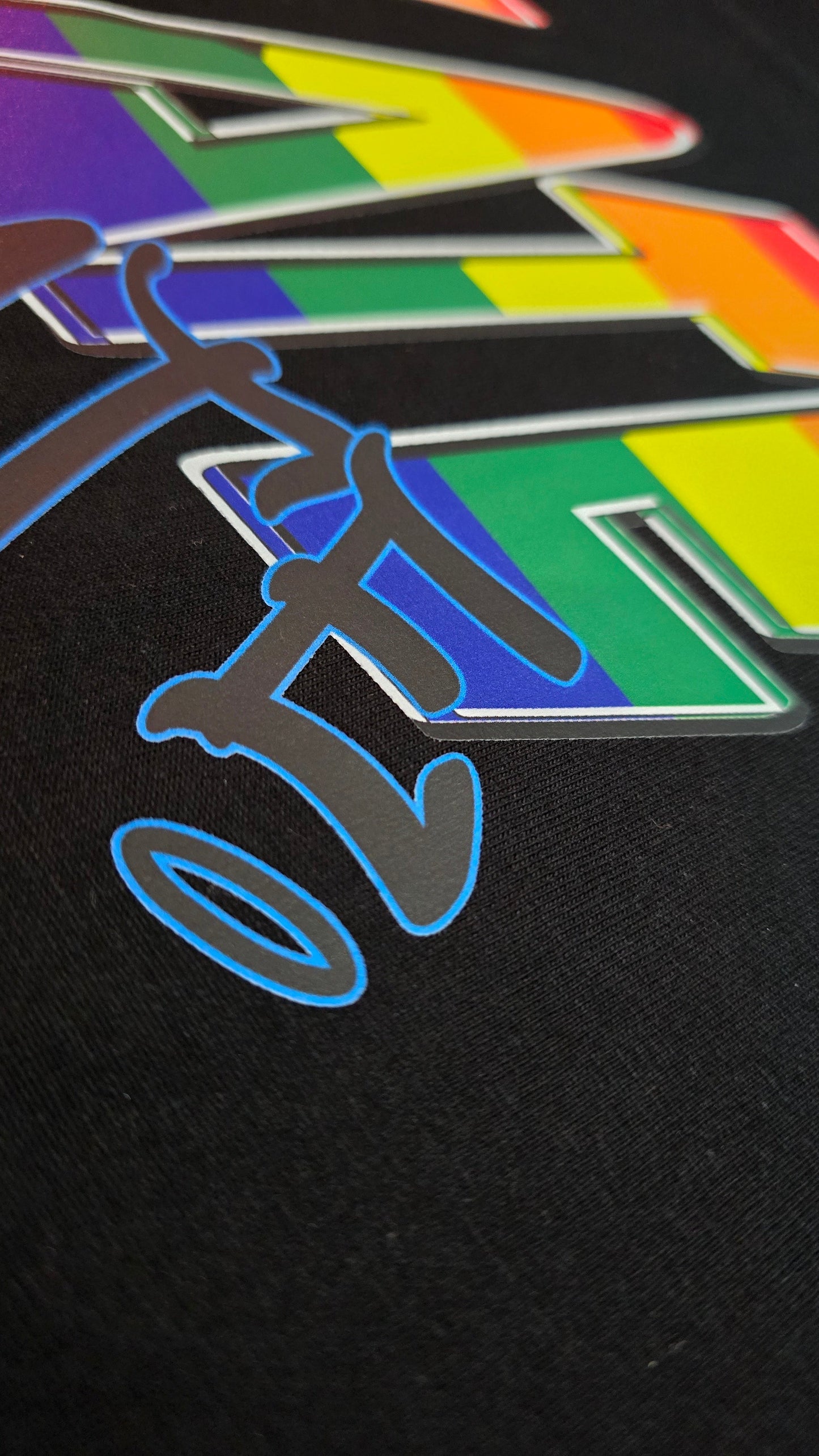 Rainbow Pride SKATE NOT HATE - Local hand printed t-shirt