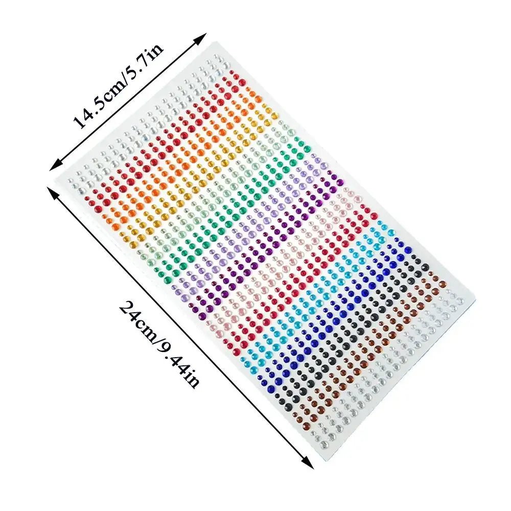 Rainbow Rhinestones - adhesive, bulk pack